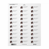 Berner Sennenhond Retouradreslabels Etiket (Full Sheet)