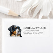 Berner Sennenhond Retouradreslabels Etiket (Insitu)