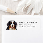 Berner Sennenhond Retouradreslabels Etiket (Insitu)