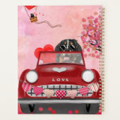 Berner Sennenhond rijdt auto met harten Valentijns Planner (Achterkant)