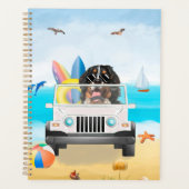 Berner Sennenhond rijdt op het strand Planner (Voorkant)