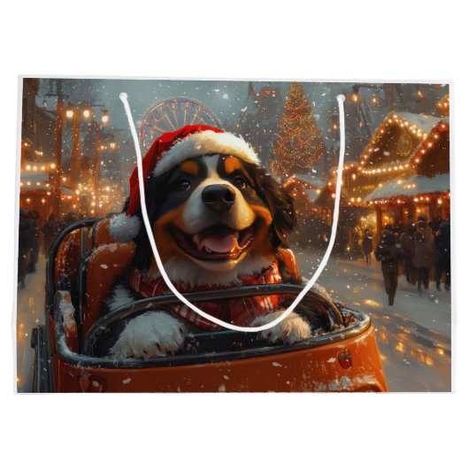 Berner Sennenhond Roller Onderzetter Kerst Groot Cadeauzakje (Achterkant)