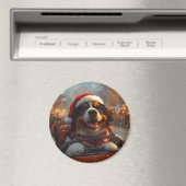 Berner Sennenhond Roller Onderzetter Kerst Magneet (Insitu (Vaatwasser))