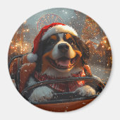 Berner Sennenhond Roller Onderzetter Kerst Magneet (Voorkant)