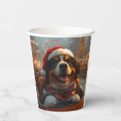 Berner Sennenhond Roller Onderzetter Kerst Papieren Bekers (Achterkant)