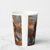 Berner Sennenhond Roller Onderzetter Kerst Papieren Bekers (Links)