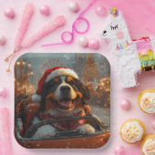 Berner Sennenhond Roller Onderzetter Kerst Papieren Bordje (Feest)