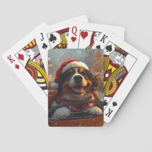 Berner Sennenhond Roller Onderzetter Kerst Pokerkaarten