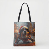 Berner Sennenhond Roller Onderzetter Kerst Tote Bag (Voorkant)