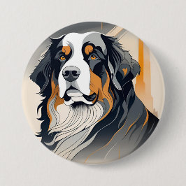 Berner Sennenhond Ronde Button 7,6 Cm