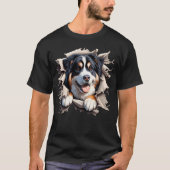 Berner Sennenhond scheurt door rippen T-shirt (Voorkant)