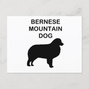 Berner Sennenhond Silhouet met naam Briefkaart