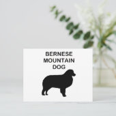 Berner Sennenhond Silhouet met naam Briefkaart (Staand voorkant)