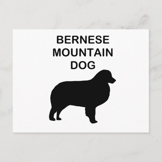 Berner Sennenhond Silhouet met naam Briefkaart (Voorkant)
