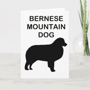 Berner Sennenhond Silhouet met naam Kaart