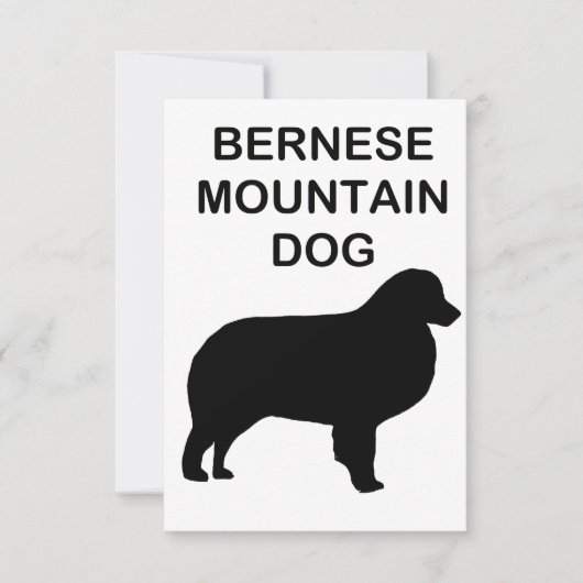 Berner Sennenhond Silhouet met naam Kaart (Voorkant)