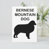 Berner Sennenhond Silhouet met naam Kaart (Staand voorkant)