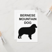 Berner Sennenhond Silhouet met naam Kaart (Voorkant / Achterkant in situ)