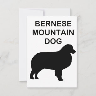 Berner Sennenhond Silhouet met naam Kaart