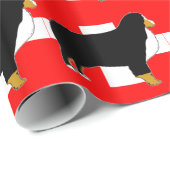 berner sennenhond silhouet op vlag tan cadeaupapier (Rol Hoek)