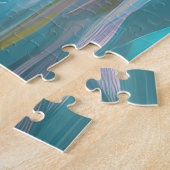 Berner Sennenhond Strand Surfen Schilderen Legpuzzel (Zijkant)