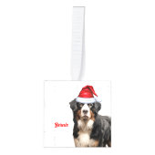 Berner Sennenhond Twee foto kerstvakantie Decoratie (Voorkant)