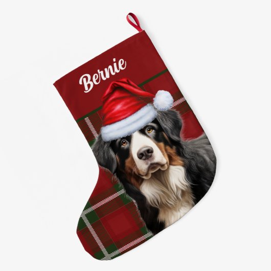 Berner Sennenhond vakantie gespeeld met de naam va Grote Kerstsok (Achterkant (Hangend))