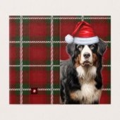 Berner Sennenhond Vakantie Plaid Kerst Kaart (Buitenkant ongevouwen)