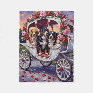 Berner Sennenhond Valentijnsdag Fleece Deken
