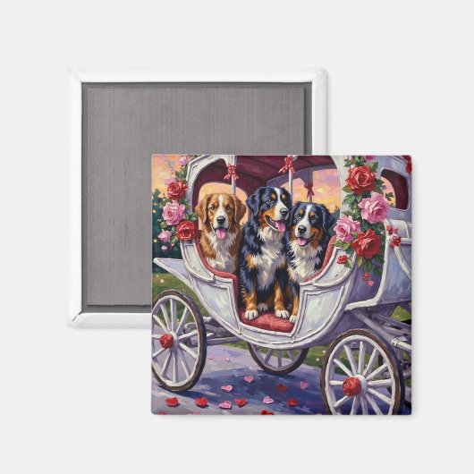 Berner Sennenhond Valentijnsdag Magneet (Voorkant / Achterkant)