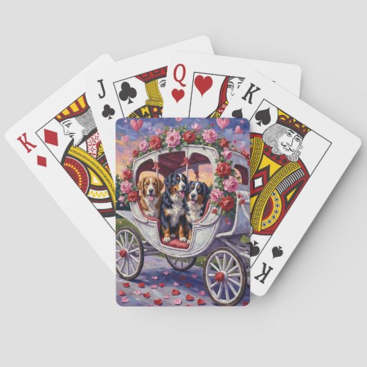 Berner Sennenhond Valentijnsdag Pokerkaarten (Achterkant)