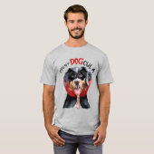 Berner Sennenhond Vampier Hond Grappig Halloween T-shirt (Voorkant volledig)