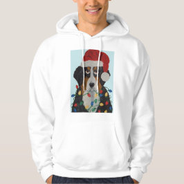 Berner Sennenhond Verward In Kerstverlichting Hoodie