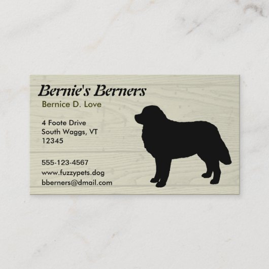 Berner Sennenhond Visitekaartje (Voorkant)