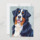 Berner Sennenhond | Waterverf Huisdierkaart (Voorkant)