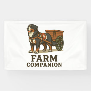 Berner Sennenhond Werkende Boerderij Gezel Spandoek