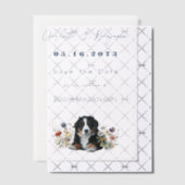 Berner Sennenhond Wildflowers Save the Date Vellum Uitnodigingen (Offset (Uitnodiging))