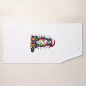 Berner Sennenhond x kerstverlichting Badhanddoek (Badhanddoek)