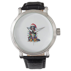 Berner Sennenhond x kerstverlichting Horloge