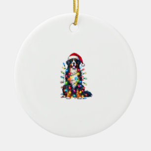 Berner Sennenhond x kerstverlichting Keramisch Ornament