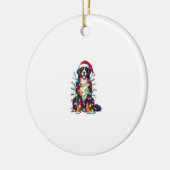 Berner Sennenhond x kerstverlichting Keramisch Ornament (Links)