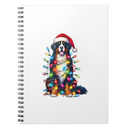 Berner Sennenhond x kerstverlichting Notitieboek (Voorkant)
