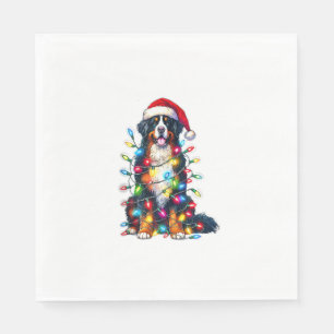 Berner Sennenhond x kerstverlichting Servet