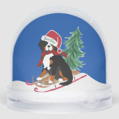 Berner Sennenhond Xmas Sled Sneeuwbol (Achterkant)