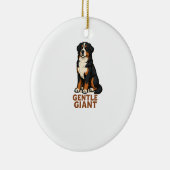 Berner Sennenhond zachte reus. Keramisch Ornament (Rechts)