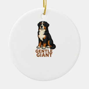 Berner Sennenhond zachte reus. Keramisch Ornament