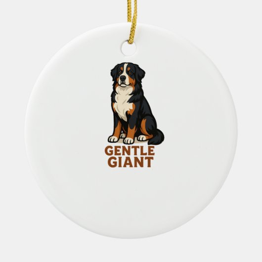 Berner Sennenhond zachte reus. Keramisch Ornament (Voorkant)