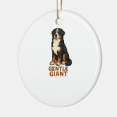 Berner Sennenhond zachte reus. Keramisch Ornament (Links)