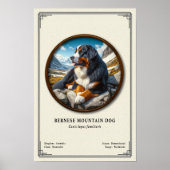 Berner Sennenhond Zoölogie Serie Poster (Voorkant)