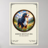 Berner Sennenhond Zoölogie Serie Poster (Voorkant)